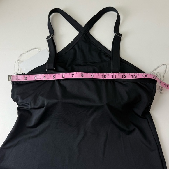 Michael Kors Studded Tankini Top Womens Size Medium Black Bikini Top Swim NWT - Picture 10 of 11